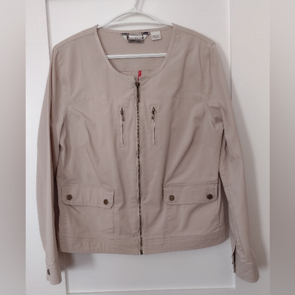 Allison Dailey Cream Color Lightweight Spring Jacket